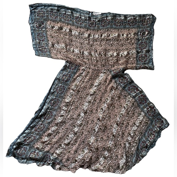 Vintage 70s The Silk Farm 100% Silk Semi Sheer Dress - Picture 4 of 9